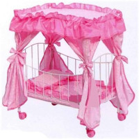 Ліжечко для ляльок Melogo Metr+ 9350 Рожевий