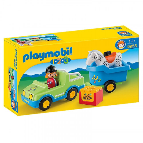 Ігровий набір Playmobil Автомобіль із причепом для коней (6958) Ігровий набір Playmobil Автомобіль із причепом для коней (6958)