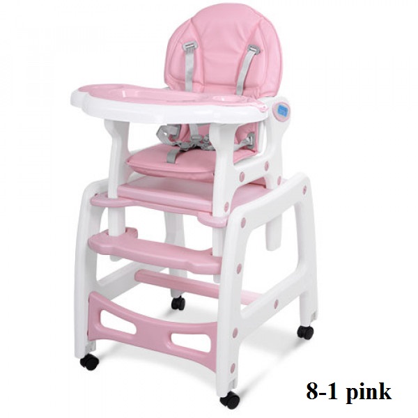 Стільчик для годування Bambi M 1563-8-1 (pink) Стільчик для годування Bambi M 1563-8-1 (pink)