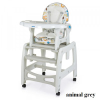 Стільчик для годування Bambi M 1563 (animal grey)