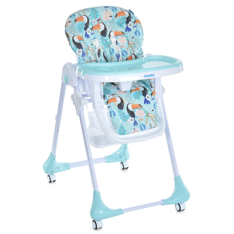 Стільчик для годування Bambi M 3233 (toucan mint) Стільчик для годування Bambi M 3233 (toucan mint)