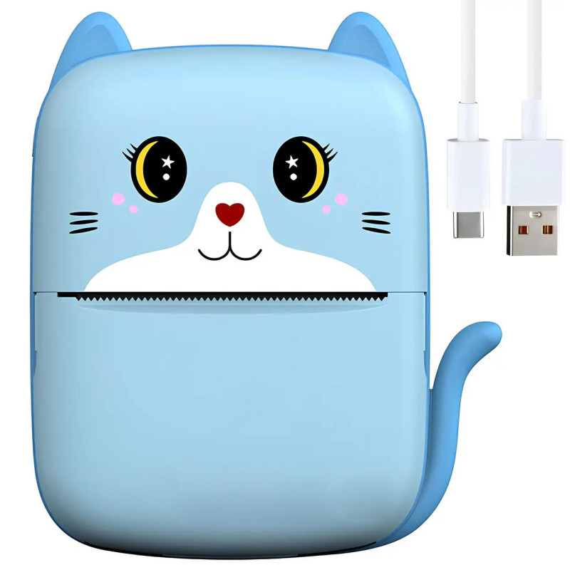 Дитячий термопринтер Inspire А8 Cat (blue) Дитячий термопринтер Inspire А8 Cat (blue)