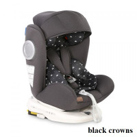 Автокрісло Lorelli LUSSO SPS ISOFIX (0-36кг) (black crowns)
