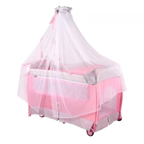 Манеж Lorelli SLEEP'N'DREAM ROCKER з балдахіном (pink ballet) Манеж Lorelli SLEEP'N'DREAM ROCKER з балдахіном (pink ballet)
