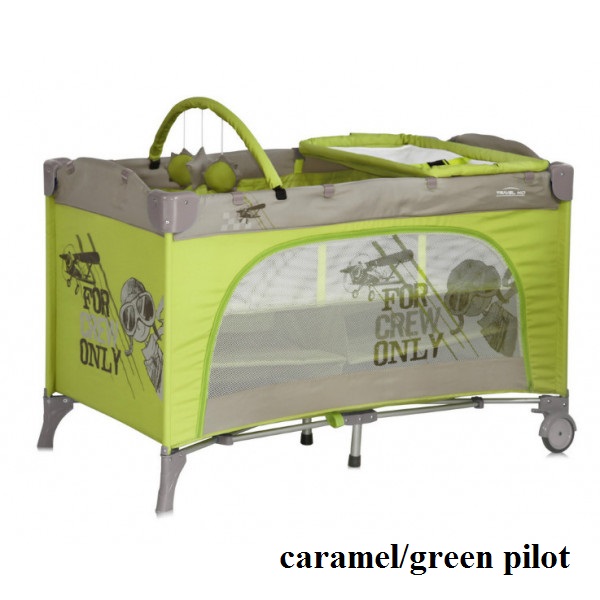 Манеж Lorelli TRAVEL KID 2L (caramel/green pilot) Манеж Lorelli TRAVEL KID 2L (caramel/green pilot)