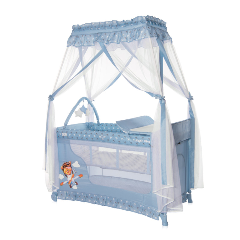 Манеж Lorelli MAGIC SLEEP з балдахіном (blue adventure) Манеж Lorelli MAGIC SLEEP з балдахіном (blue adventure)