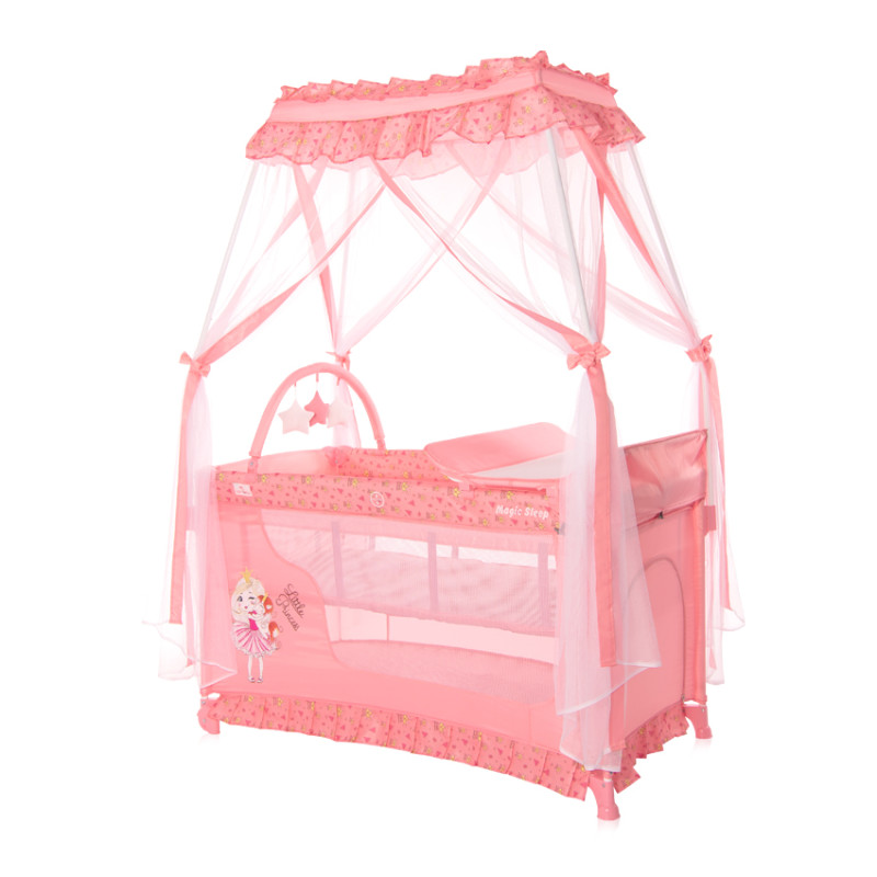 Манеж Lorelli MAGIC SLEEP з балдахіном (pink princess) Манеж Lorelli MAGIC SLEEP з балдахіном (pink princess)