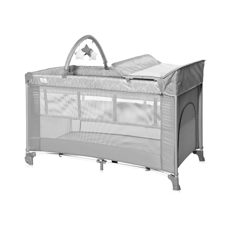 Манеж-ліжечко Lorelli TORINO 2L+ (grey) Манеж-ліжечко Lorelli TORINO 2L+ (grey)