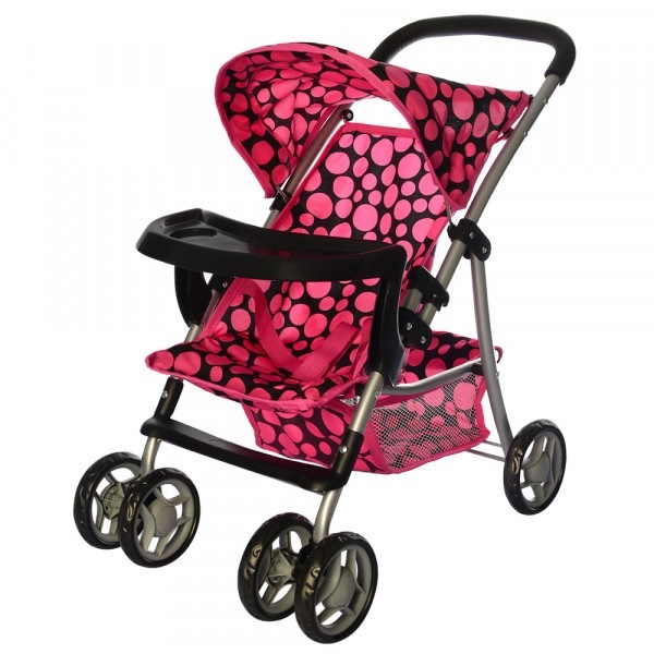 Візок для ляльок Melogo 9304BW-T/025 (pink/black) Візок для ляльок Melogo 9304BW-T/025 (pink/black)