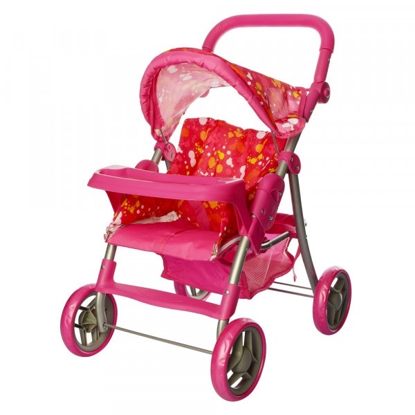 Візок для ляльок Melogo 9337E-T/005 (pink/yellow) Візок для ляльок Melogo 9337E-T/005 (pink/yellow)