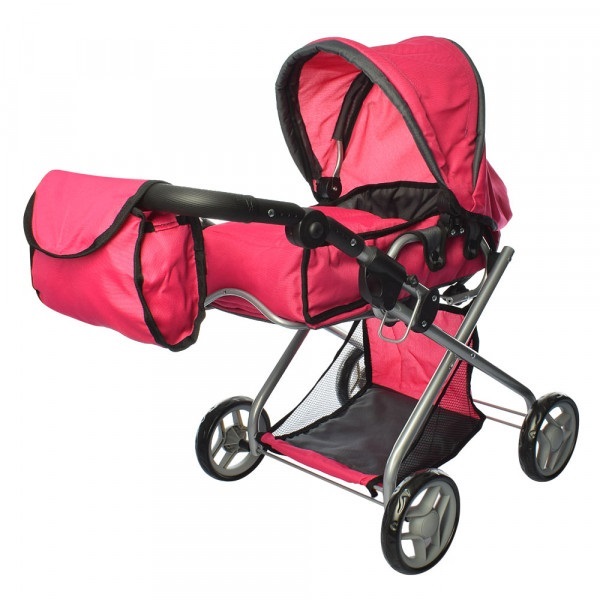 Візок для ляльок Melogo 9379/029 (pink/grey) Візок для ляльок Melogo 9379/029 (pink/grey)