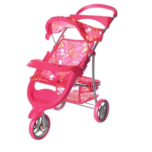 Візок для ляльок Melogo 9614 (pink/yellow) Візок для ляльок Melogo 9614 (pink/yellow)