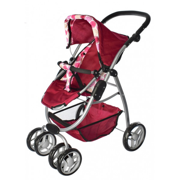 Візок для ляльок Melogo 9662 (burgundy) Візок для ляльок Melogo 9662 (burgundy)