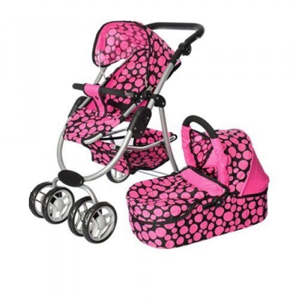 Візок для ляльок Melogo 9662M (pink/black) Візок для ляльок Melogo 9662M (pink/black)
