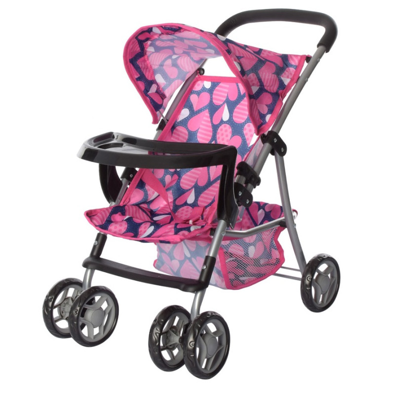 Візок для ляльок Melogo 9304BW-T/025 (pink/blue) Візок для ляльок Melogo 9304BW-T/025 (pink/blue)