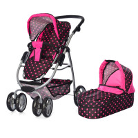 Візок для ляльок Melogo 9662 (black pink) Візок для ляльок Melogo 9662 (black pink)