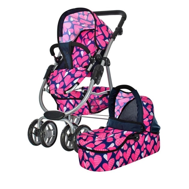 Коляска для ляльок Melogo 9662M (pink/blue) Коляска для ляльок Melogo 9662M (pink/blue)