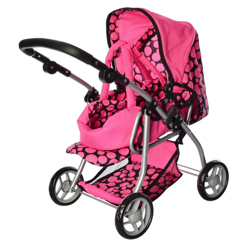 Візок для ляльок Melogo 9672 (pink/black) Візок для ляльок Melogo 9672 (pink/black)