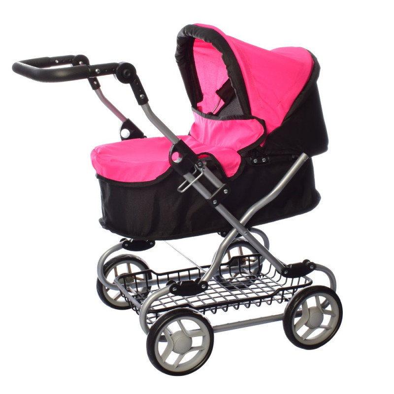 Коляска для ляльок Melogo 9680W (black/pink) Коляска для ляльок Melogo 9680W (black/pink)