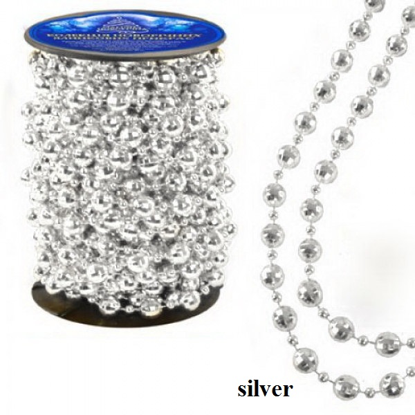 Намиста новорічні NewYEAR 8343 (silver) Намиста новорічні NewYEAR 8343 (silver)