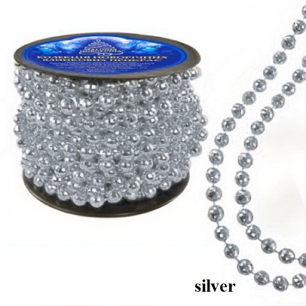 Намиста новорічні NewYEAR 8346 (silver) Намиста новорічні NewYEAR 8346 (silver)