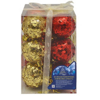 Набір ялинкових куль NewYEAR R28100-5 (red/gold) Набір ялинкових куль NewYEAR R28100-5 (red/gold)