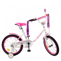 Уцінка Дитячий двоколісний велосипед Profi Y1885 Flower (white/pink)