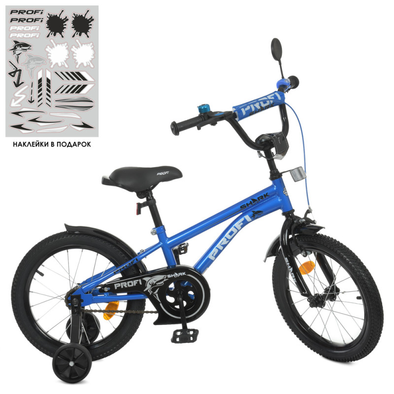 Дитячий двоколісний велосипед Profi Y16212 Shark (blue/black) Дитячий двоколісний велосипед Profi Y16212 Shark (blue/black)