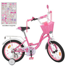Дитячий двоколісний велосипед Profi Y1821-1 Butterfly (pink)