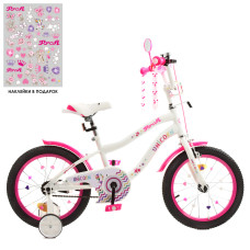 Дитячий двоколісний велосипед Profi Y16244 Unicorn (white/crimson)