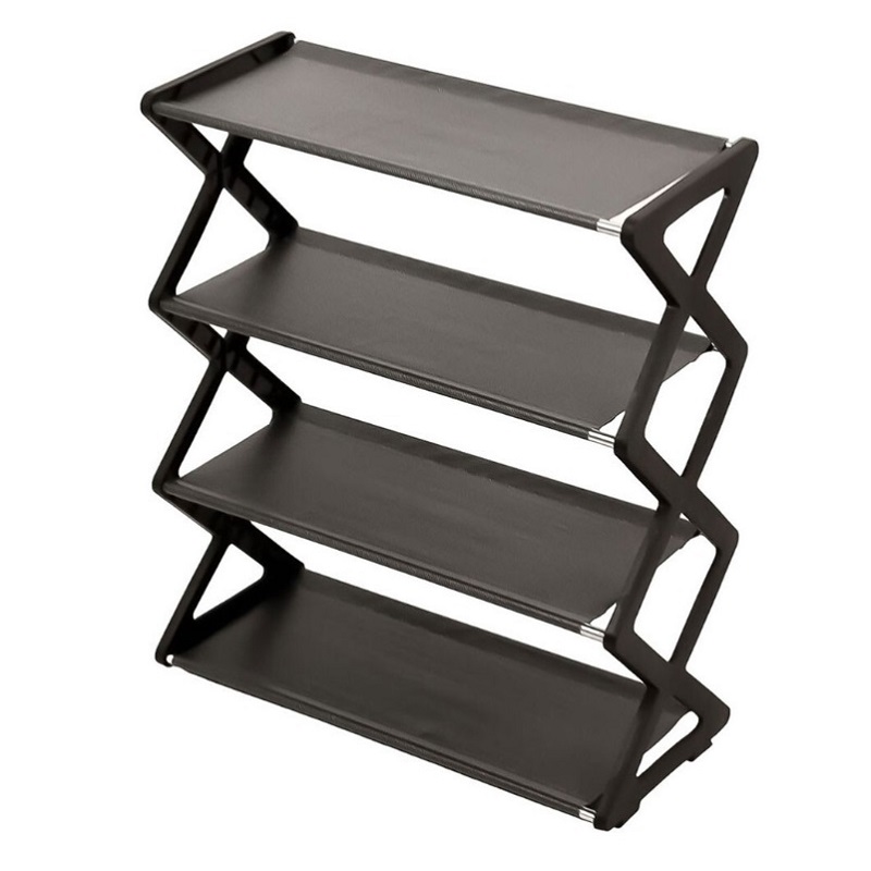 Полиця для взуття 4 яр 42*18.5*50см Stenson R97358 (black) Полиця для взуття 4 яр 42*18.5*50см Stenson R97358 (black)