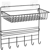 Полиця навісна 2яр 30*14*29см Stenson TD01344 (black) Полиця навісна 2яр 30*14*29см Stenson TD01344 (black)