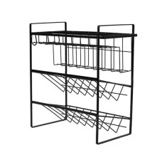 Полиця кухонна 3яр 34*18.5*37.5см Stenson M50225 (black)