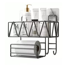 Полиця з тримачем настінна S 30*12.5*23см Stenson М50228-S (black)