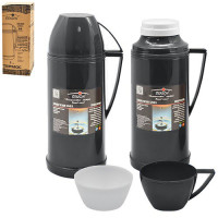Термос Stenson 1л зі скляною колбою MT-4578-10 black