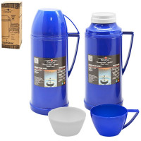 Термос Stenson 1л зі скляною колбою MT-4578-10 blue