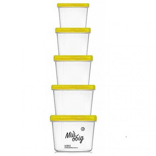 Контейнери харчові з різьбленням 5пр/наб 0.2/0.3/0.5/0.7/1.0л d14*10см Stenson NP-82ж