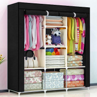 Шафа тканинна розкладна 130*45*175см Stenson R30897 (black)