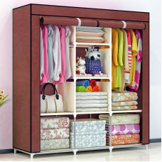 Шафа тканинна розкладна 130*45*175см Stenson R30897 (wine red)