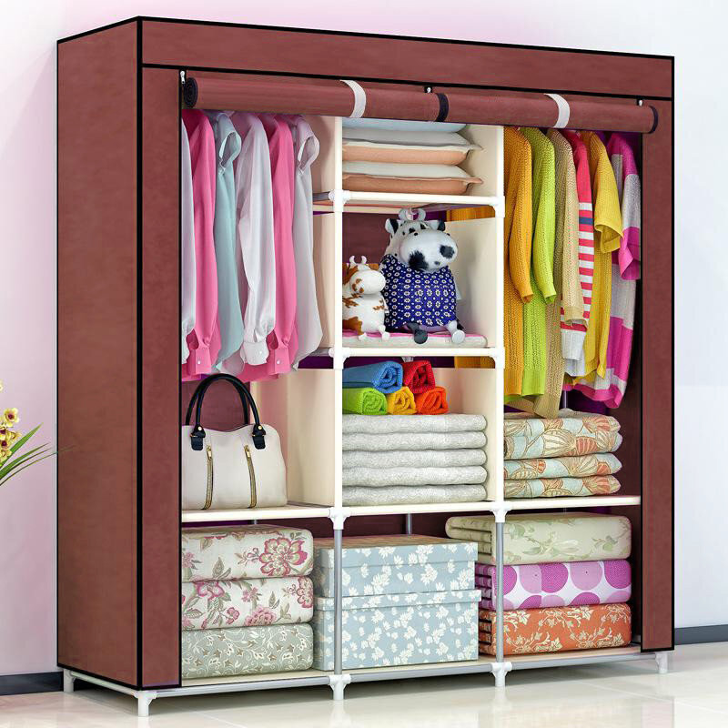 Шафа тканинна розкладна 130*45*175см Stenson R30897 (wine red)