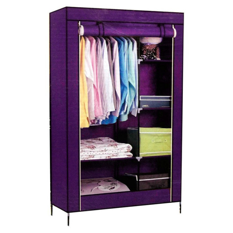 Шафа тканинна розкладна 105*45*175см Stenson R30898 (purple)