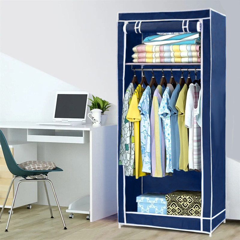 Шафа тканинна розкладна 75*45*150см Stenson R30899 (cyan)