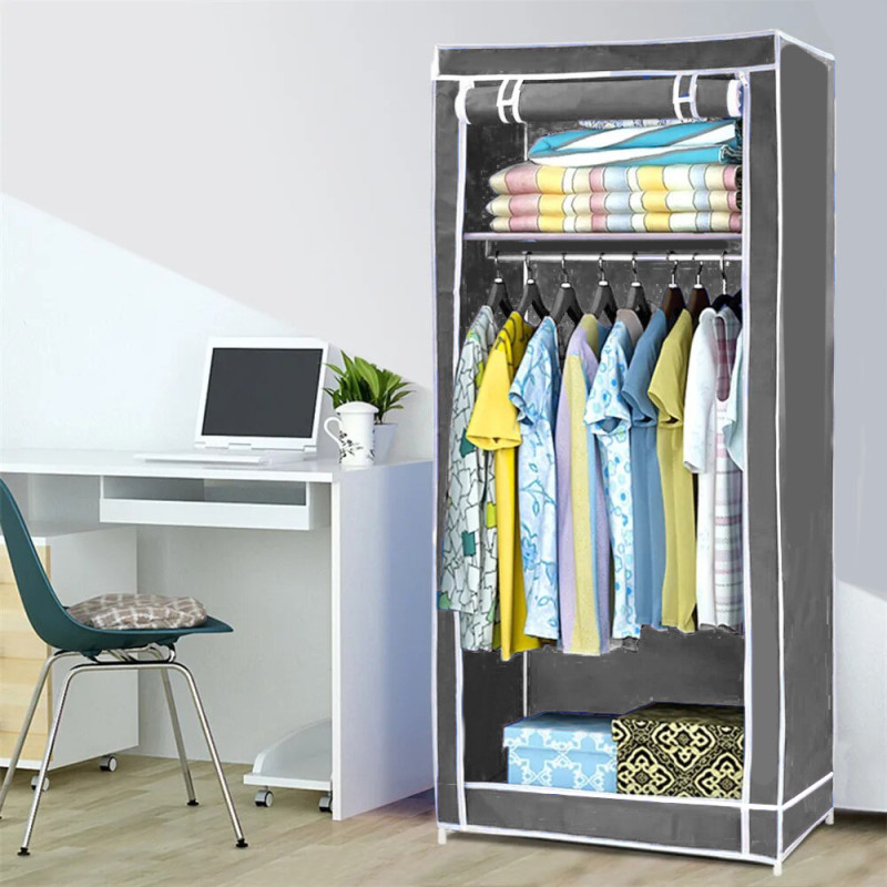 Шафа тканинна розкладна 75*45*150см Stenson R30899 (grey)