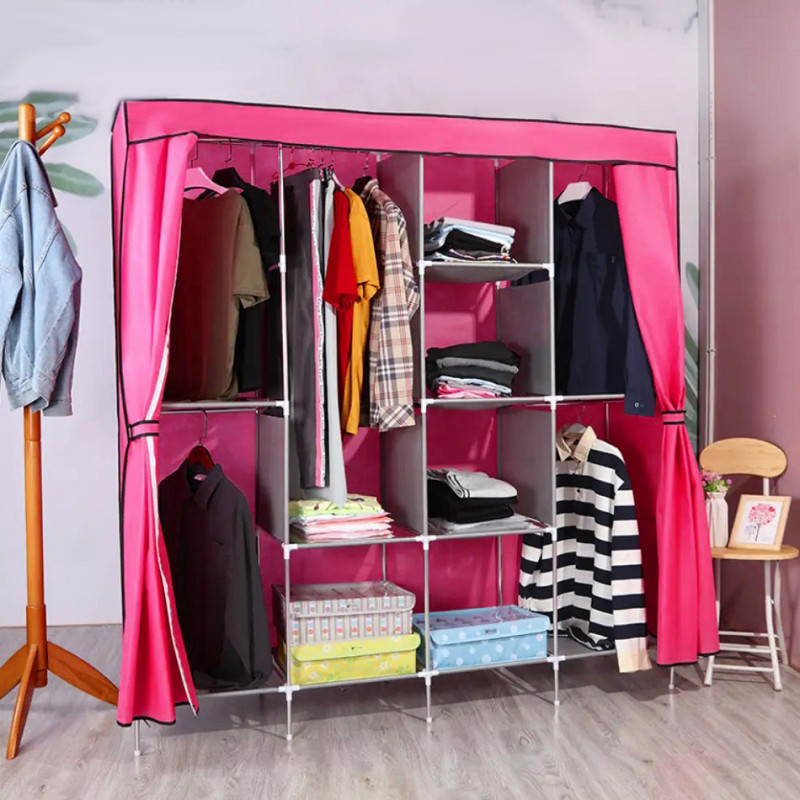 Шафа тканинна розкладна 168*45*172см Stenson R30900 (pink)