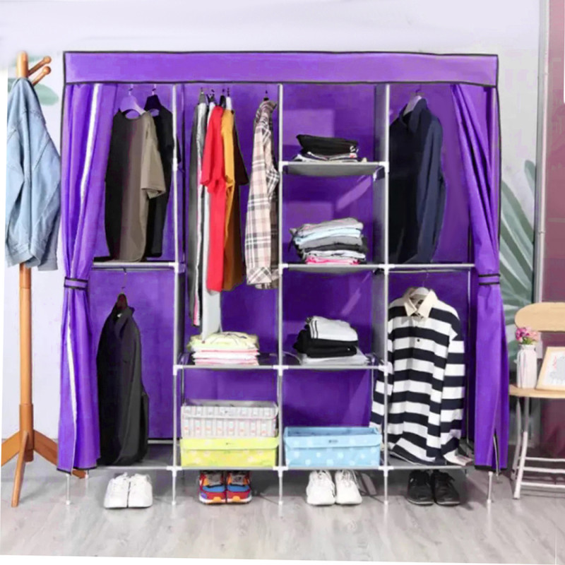 Шафа тканинна розкладна 168*45*172см Stenson R30900 (purple)