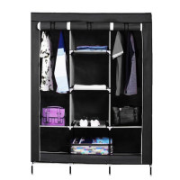 Шафа тканинна розкладна 130*45*175см Stenson R93320 (black)