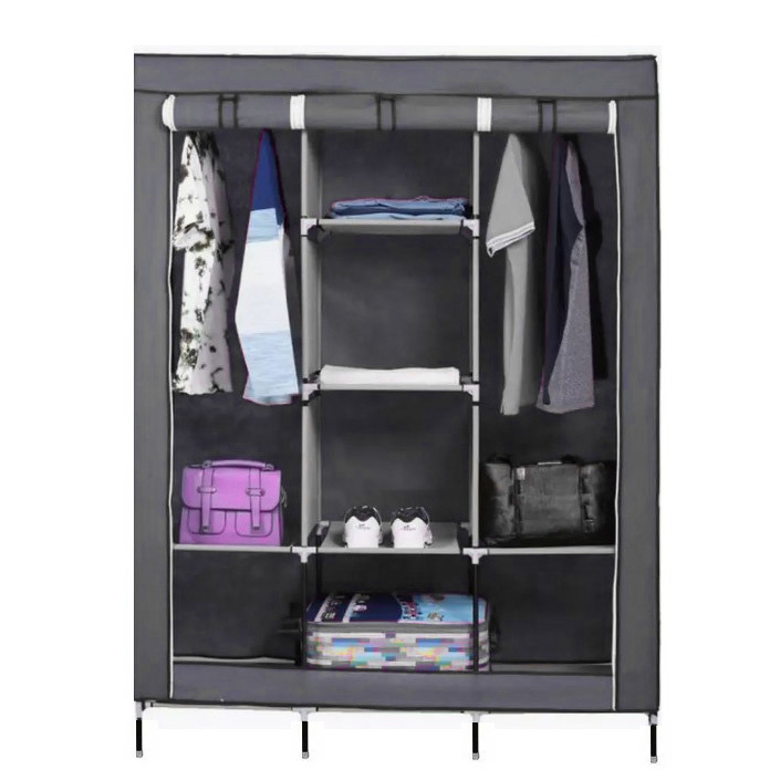 Шафа тканинна розкладна 130*45*175см Stenson R93320 (grey)