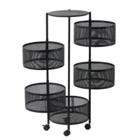 Етажерка на колесах Sphere 5яр 33*89см Stenson R93517-BK
