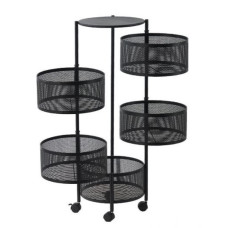 Етажерка на колесах Sphere 5яр 33*89см Stenson R93517-BK