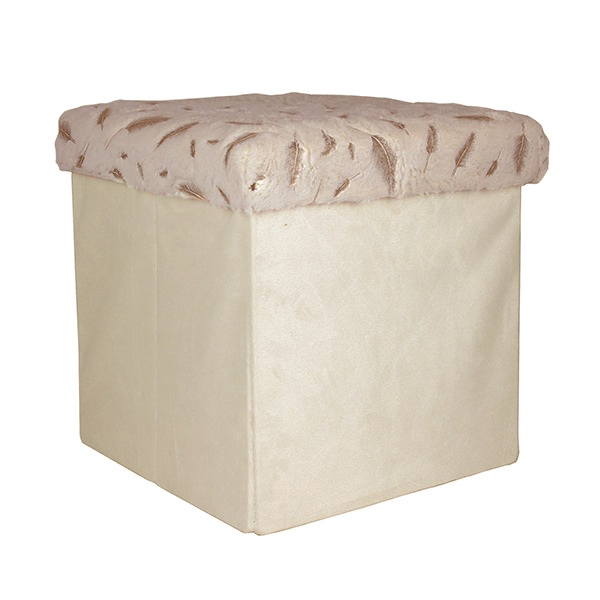Тумба-пуф розкладний 35*35*35см Stenson WHW78743-10 (beige) Тумба-пуф розкладний 35*35*35см Stenson WHW78743-10 (beige)